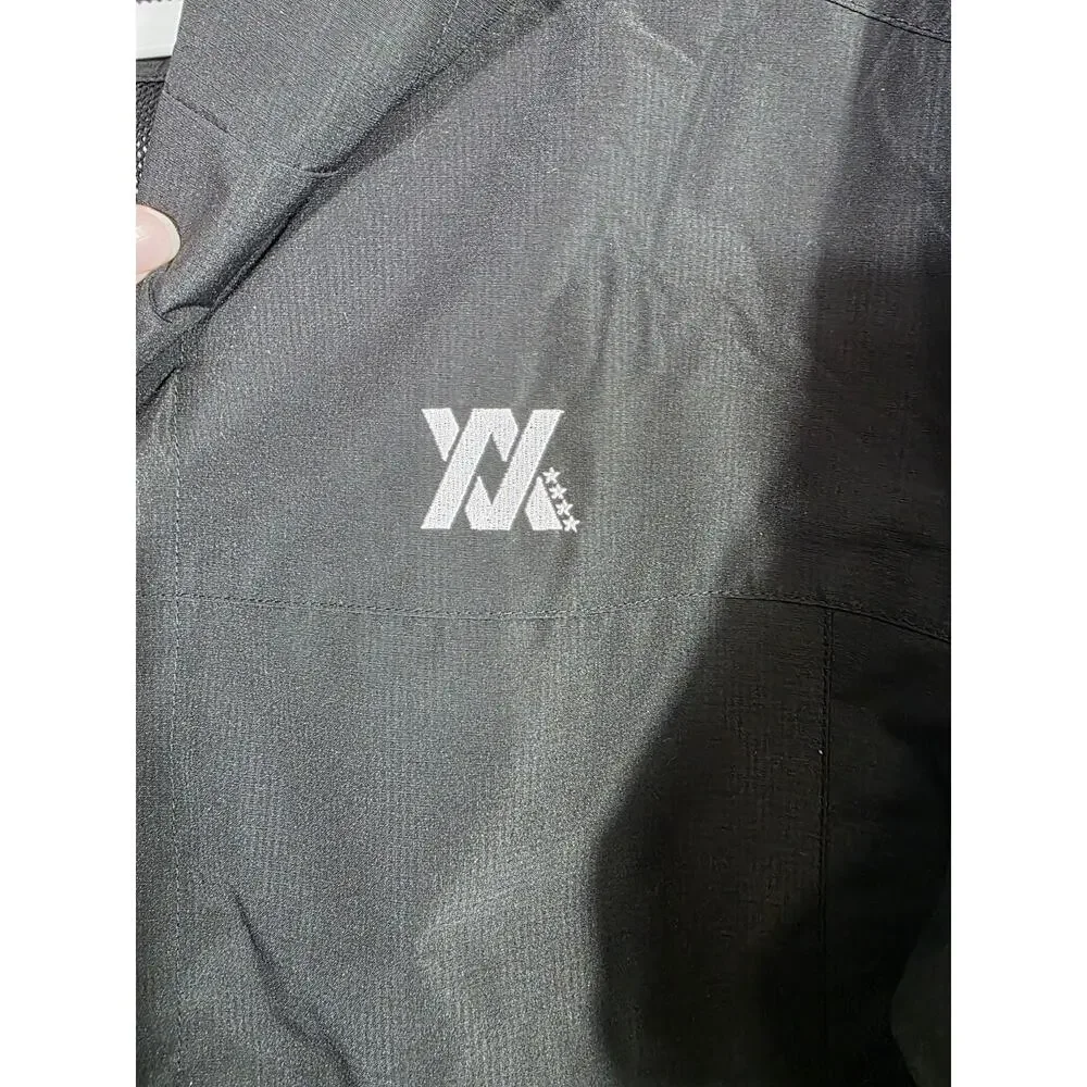 Dixxon Flannel Co Men's Blk packable pullover windbreaker jacket hooded size M